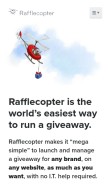 How rafflecopter.com looks like on a mobile device such as an iPhone.