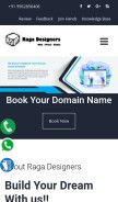 How ragadesigners.com looks like on a mobile device such as an iPhone.