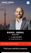 How rahuljindal.ca looks like on a mobile device such as an iPhone.