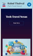 How rahulthalwal.com looks like on a mobile device such as an iPhone.