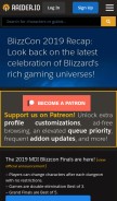 How raider.io looks like on a mobile device such as an iPhone.