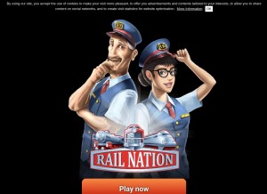 How rail-nation.com looks like on a tablet such as an iPad.