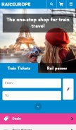 How raileurope.com looks like on a mobile device such as an iPhone.