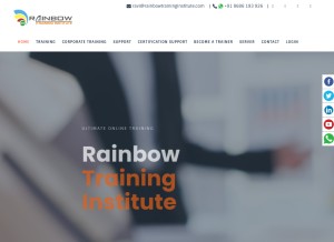 How rainbowtraininginstitute.com looks like on a tablet such as an iPad.