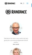 How raindance.org looks like on a mobile device such as an iPhone.