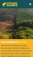 How rainforest-alliance.org looks like on a mobile device such as an iPhone.