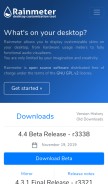 How rainmeter.net looks like on a mobile device such as an iPhone.