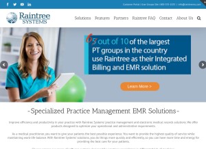 How raintreeinc.com looks like on a tablet such as an iPad.