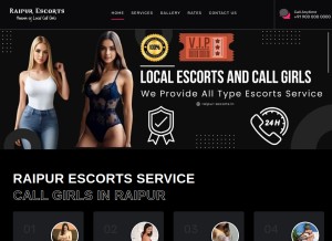 How raipur-escorts.in looks like on a tablet such as an iPad.