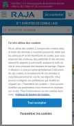 How raja.fr looks like on a mobile device such as an iPhone.