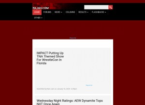 How rajah.com looks like on a tablet such as an iPad.
