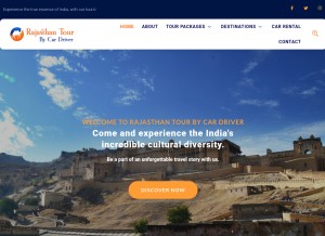 How rajasthantourbycardriver.com looks like on a tablet such as an iPad.