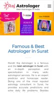 How rajastrologer.com looks like on a mobile device such as an iPhone.