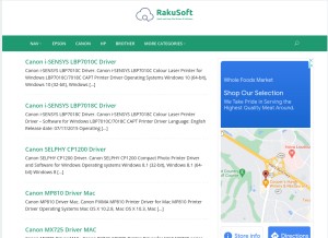 How rakurakusoft.com looks like on a tablet such as an iPad.