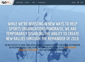 How rallyme.com looks like on a tablet such as an iPad.