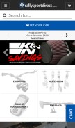 How rallysportdirect.com looks like on a mobile device such as an iPhone.
