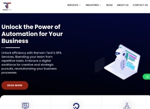 How ramamtech.com looks like on a tablet such as an iPad.