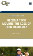 How ramblinwreck.com looks like on a mobile device such as an iPhone.