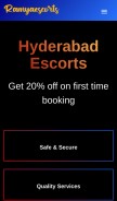 How ramyaescorts.com looks like on a mobile device such as an iPhone.