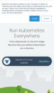 How rancher.com looks like on a mobile device such as an iPhone.