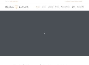 How randalleonard.com looks like on a tablet such as an iPad.