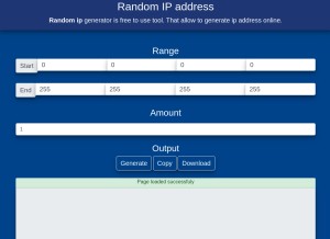 How random-ip-address.github.io looks like on a tablet such as an iPad.