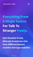 How random-talk.net looks like on a mobile device such as an iPhone.