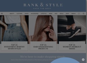 How rankandstyle.com looks like on a tablet such as an iPad.