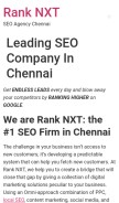 How ranknxt.com looks like on a mobile device such as an iPhone.