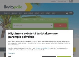 How rantapallo.fi looks like on a tablet such as an iPad.