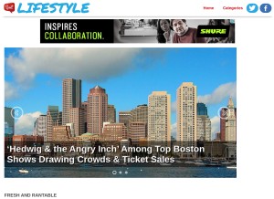 How rantlifestyle.com looks like on a tablet such as an iPad.