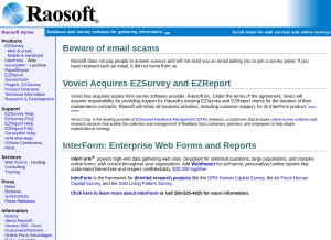 How raosoft.com looks like on a tablet such as an iPad.