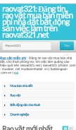 How raovat321.net looks like on a mobile device such as an iPhone.