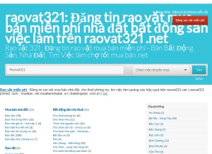 How raovat321.net looks like on a tablet such as an iPad.