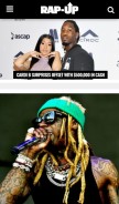 How rap-up.com looks like on a mobile device such as an iPhone.