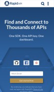 How rapidapi.com looks like on a mobile device such as an iPhone.