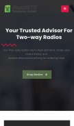 How rapidbtstelecoms.com looks like on a mobile device such as an iPhone.