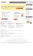 How rapidssl.com looks like on a mobile device such as an iPhone.