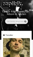 How raplirik.com looks like on a mobile device such as an iPhone.