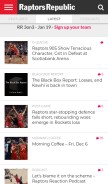 How raptorsrepublic.com looks like on a mobile device such as an iPhone.