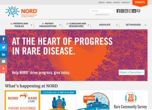 How rarediseases.org looks like on a tablet such as an iPad.