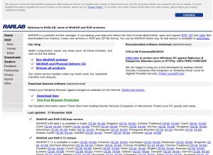 How rarlab.com looks like on a tablet such as an iPad.