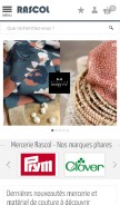 How rascol.com looks like on a mobile device such as an iPhone.