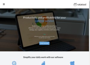 How ratatool.com looks like on a tablet such as an iPad.