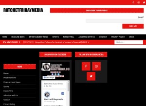 How ratchetfridaymedia.com looks like on a tablet such as an iPad.