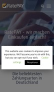 How ratepay.com looks like on a mobile device such as an iPhone.