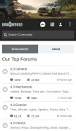 How rav4world.com looks like on a mobile device such as an iPhone.
