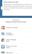 How raveis.com looks like on a mobile device such as an iPhone.