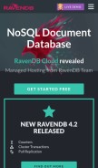 How ravendb.net looks like on a mobile device such as an iPhone.