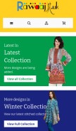 How rawaaj.co.uk looks like on a mobile device such as an iPhone.
